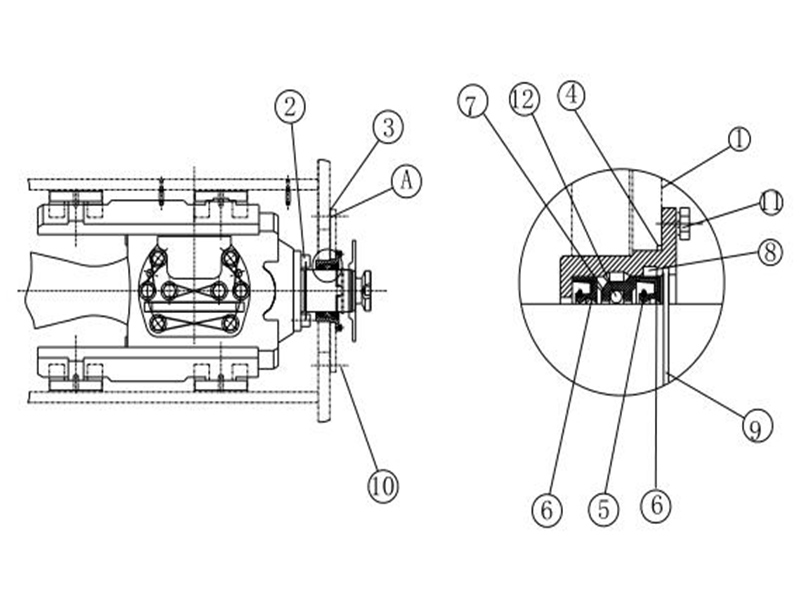 Installation sketch of Crosshead Extension Rods and Stuffing Box Seals